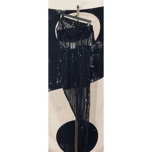 Lovers + Friends XS “Nina” Black Sequin Gown